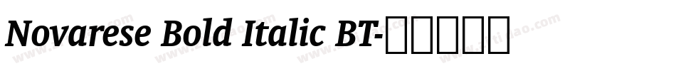 Novarese Bold Italic BT字体转换